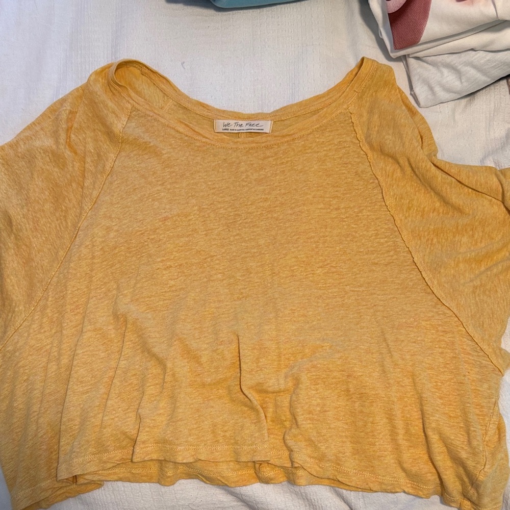 We The Free Mustard Yellow Relaxed Top